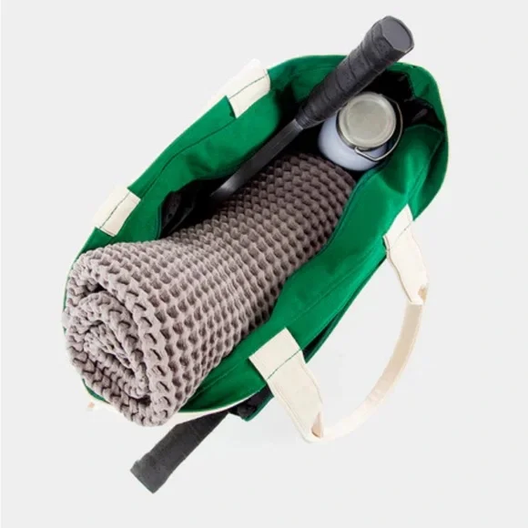 Tuckernuck Cream Canvas Tote with Green Trim for Pickleball. NWOT - Picture 5 of 7